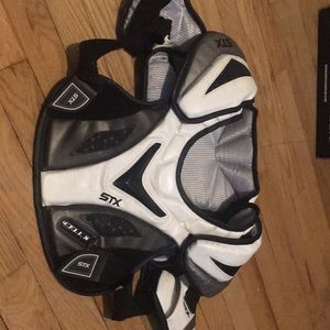 STX chest/shoulder pad for lacrosse